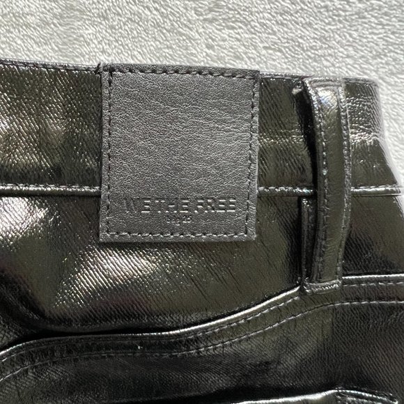 Free People Patent Leather Black Pants - Picture 4 of 4